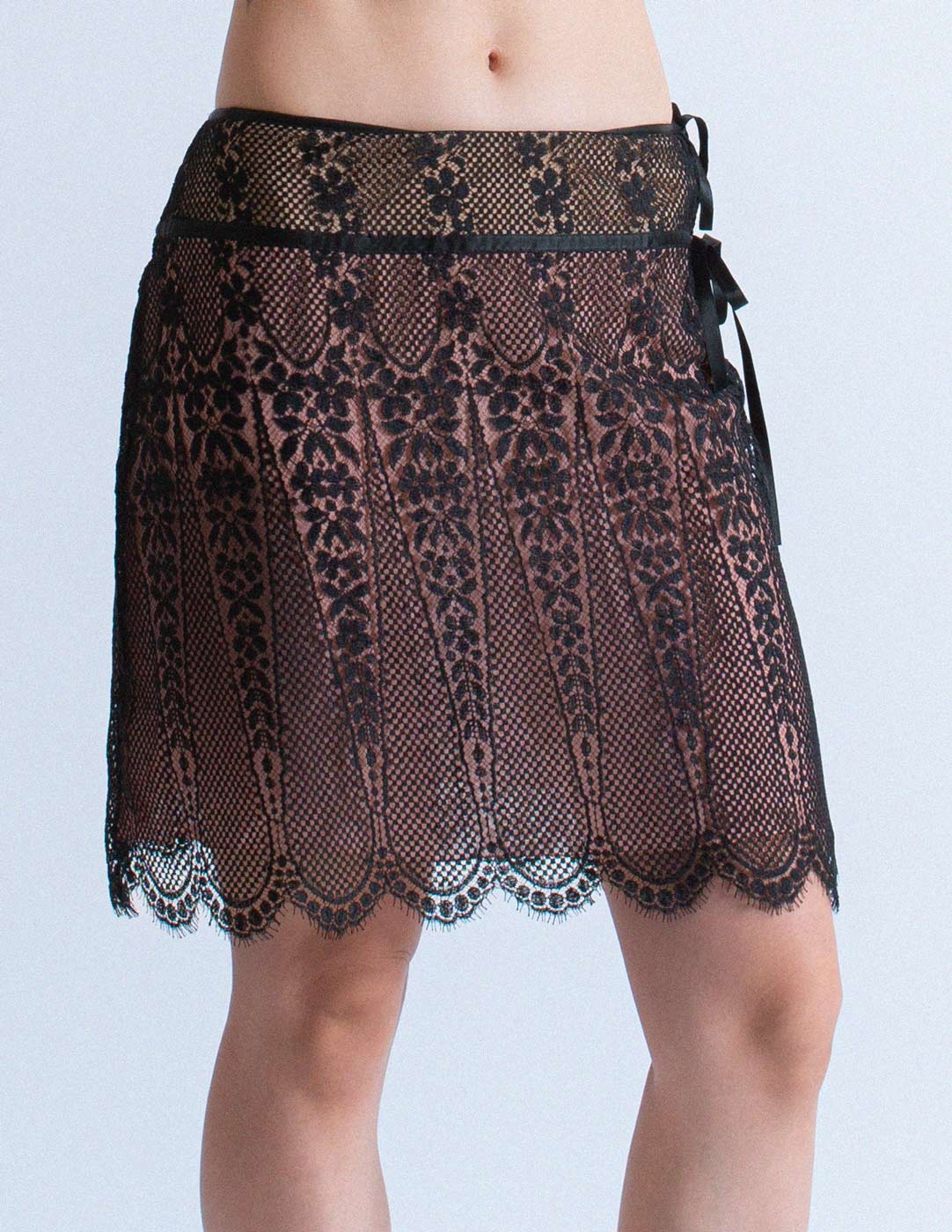 Blumarine lace skirt with ties front detail
