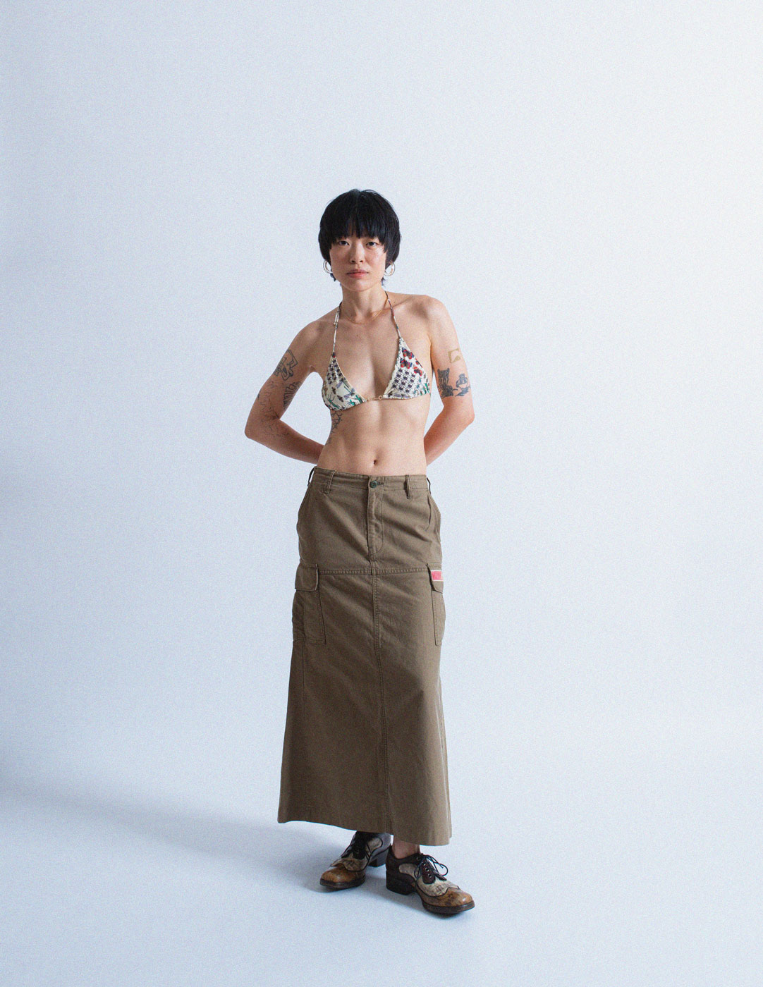 Hysteric Glamour vintage cargo maxi skirt