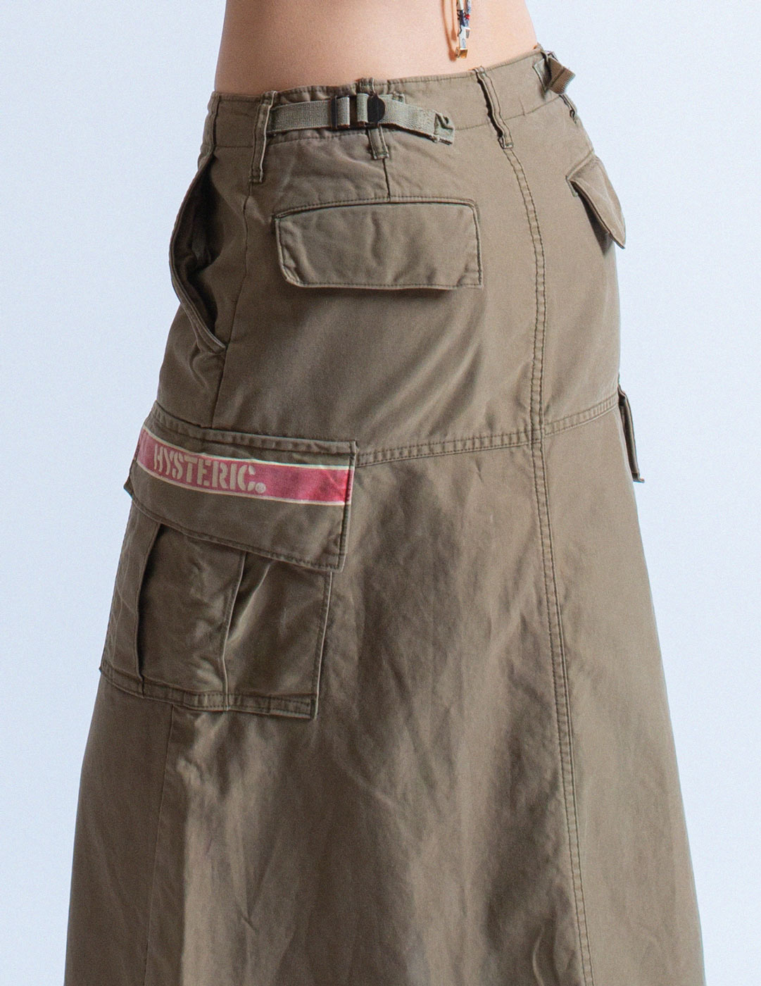 Hysteric Glamour vintage cargo maxi skirt back detail