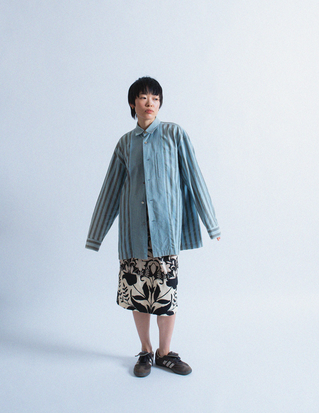 Issey Miyake vintage striped oversized shirt