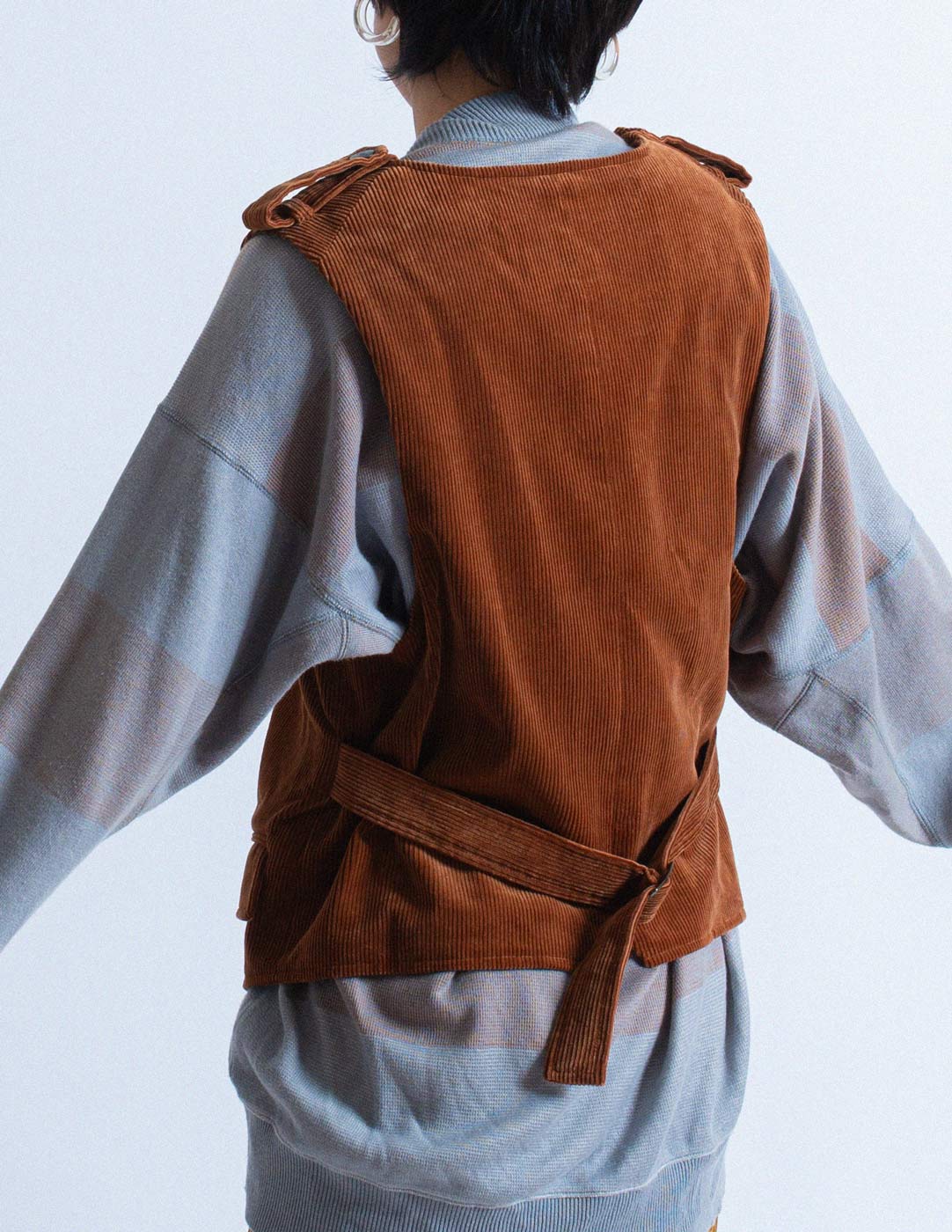 Vivienne Westwood caramel corduroy vest back detail