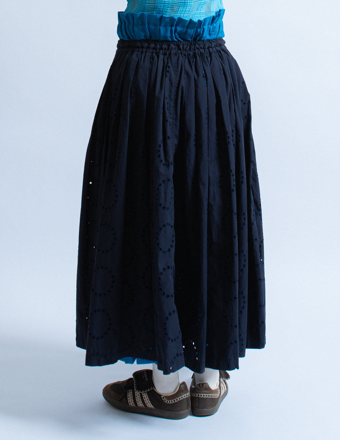 HAI Sporting Gear vintage navy eyelet skirt back detail