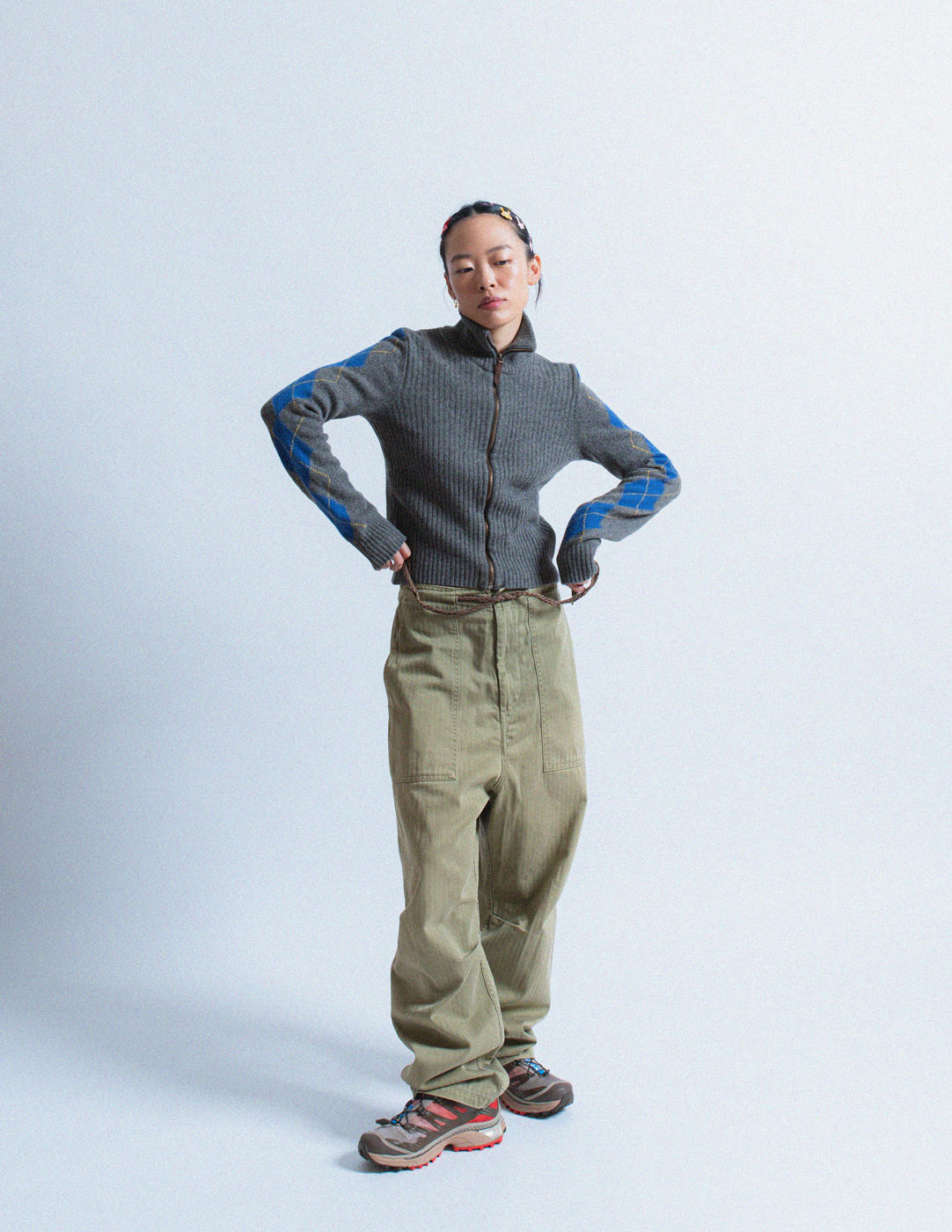 Kapital military green cargo pants