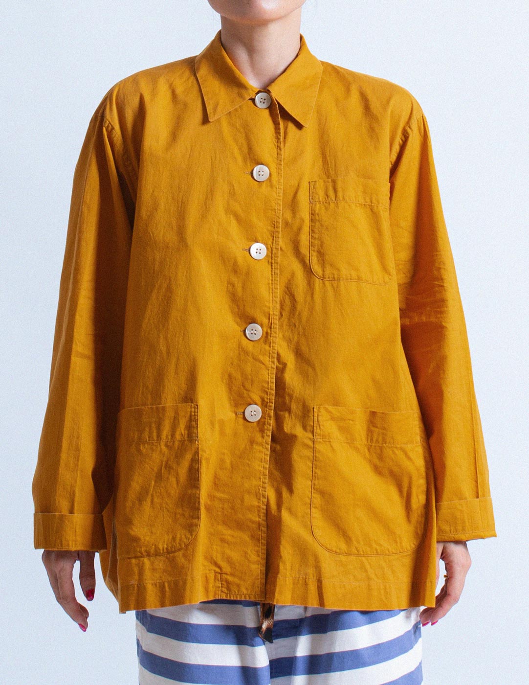 Romeo Gigli vintage burnt orange shirt with an open back front detail