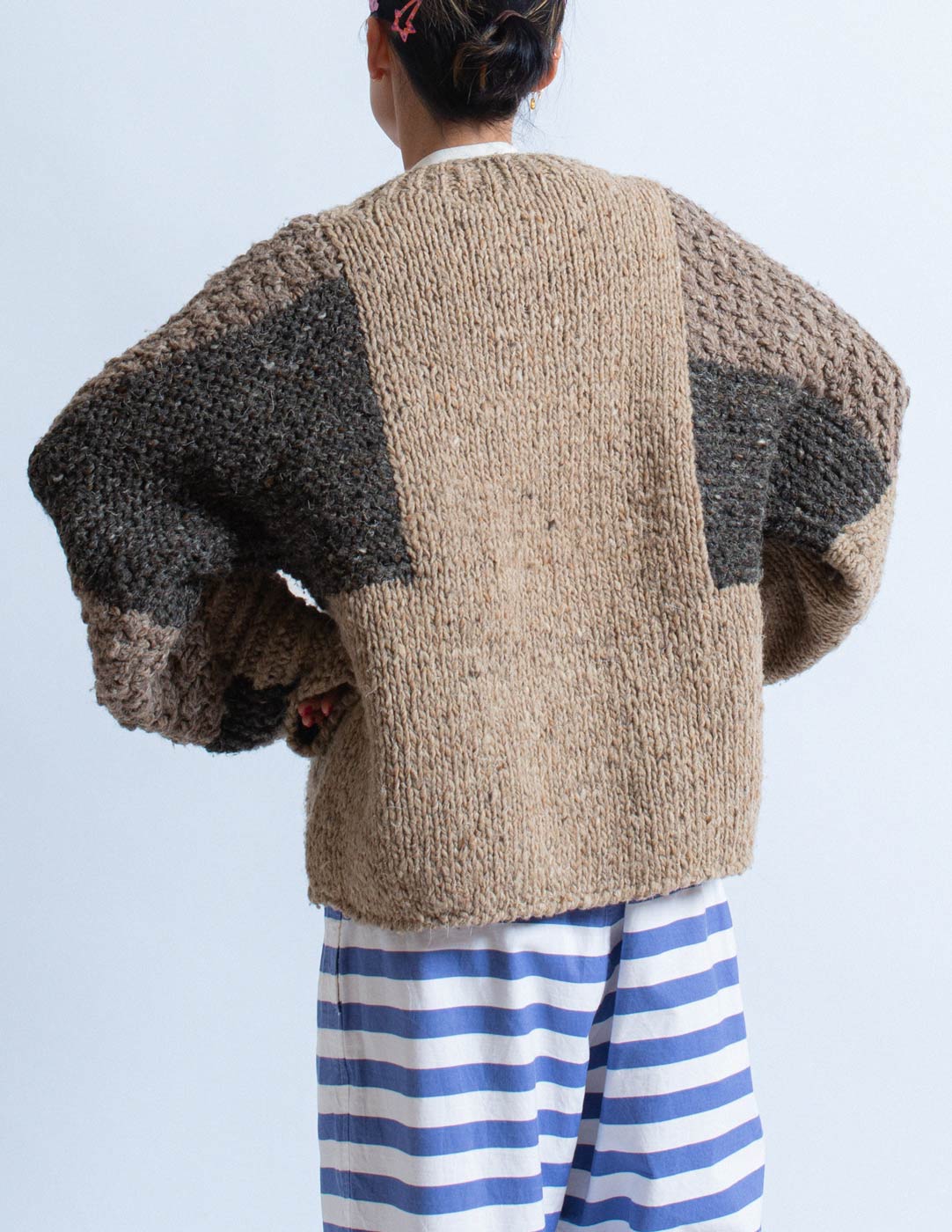 Plantation vintage chunky wool sweater back detail