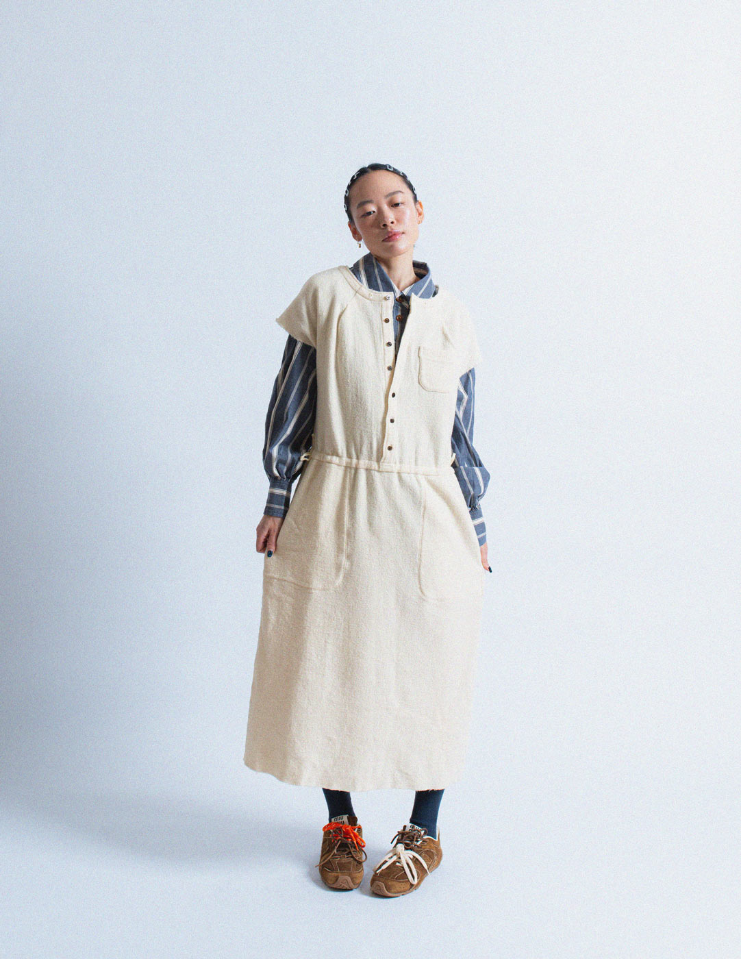 HAI Sporting Gear vintage cream felted wool dress