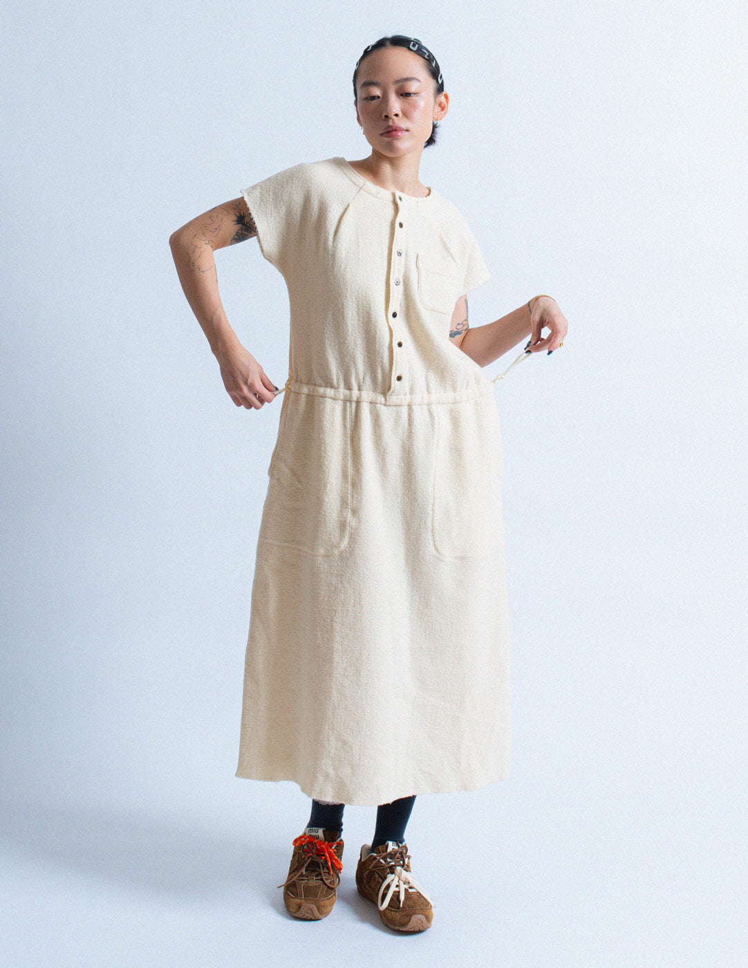 HAI Sporting Gear vintage cream felted wool dress