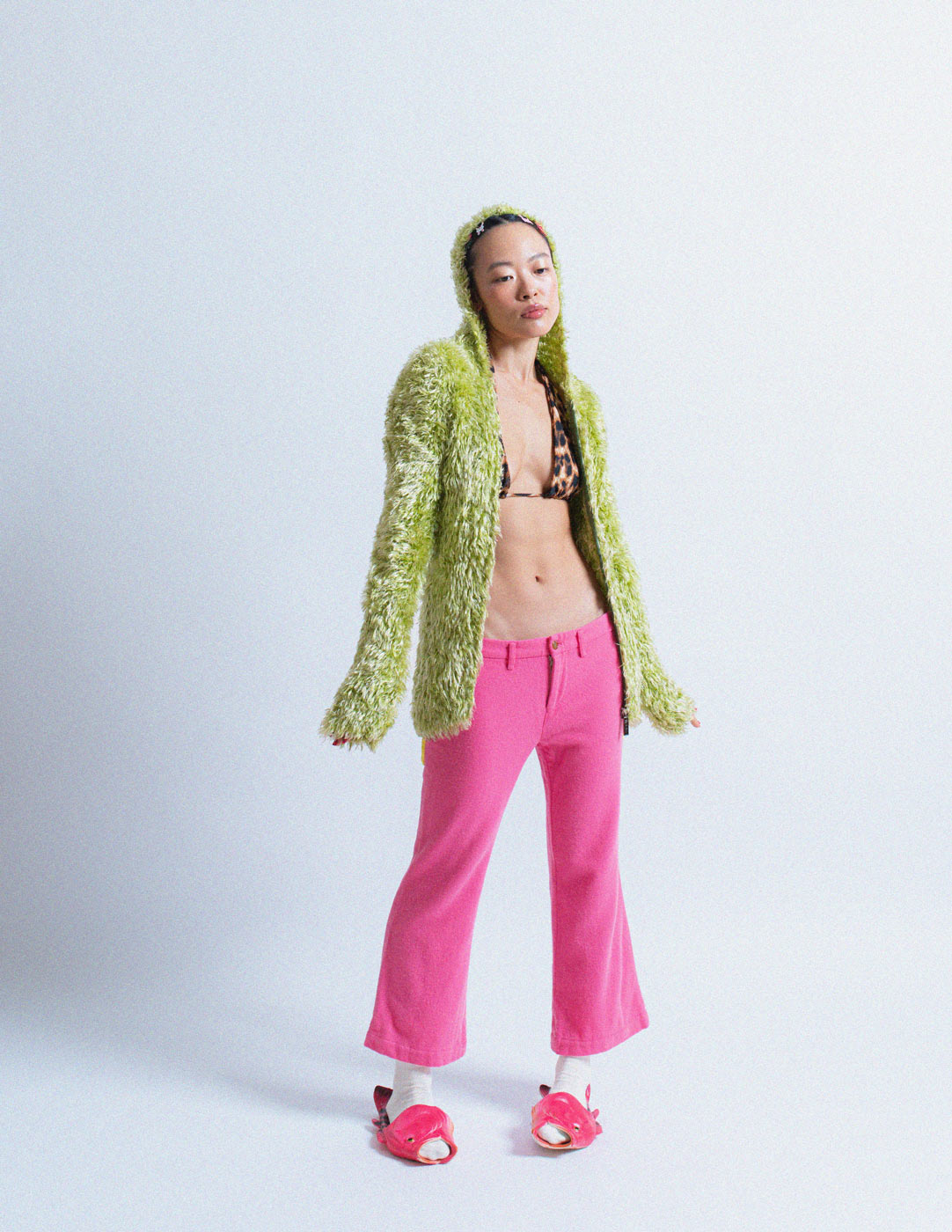 Comme des Garçons vintage pink wool cropped pants