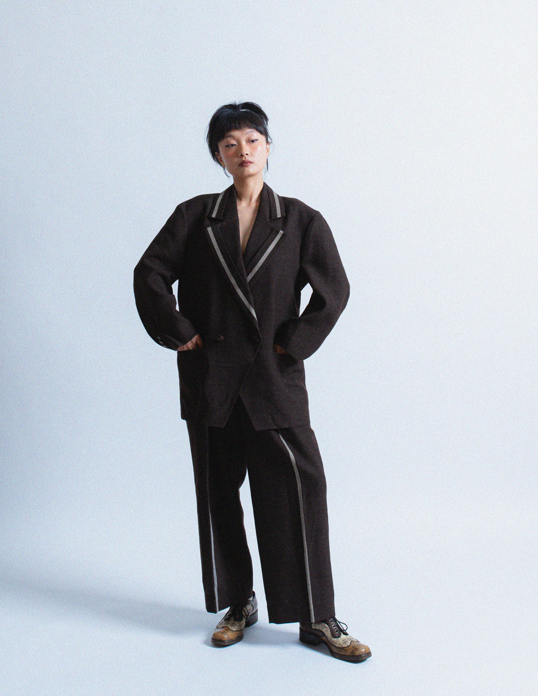 Issey Miyake vintage dark cacao wool suit