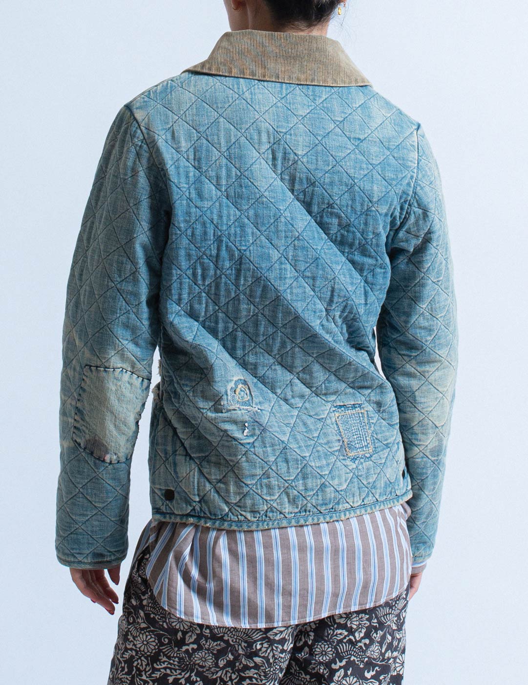 Kapital quilted denim jacket back detail