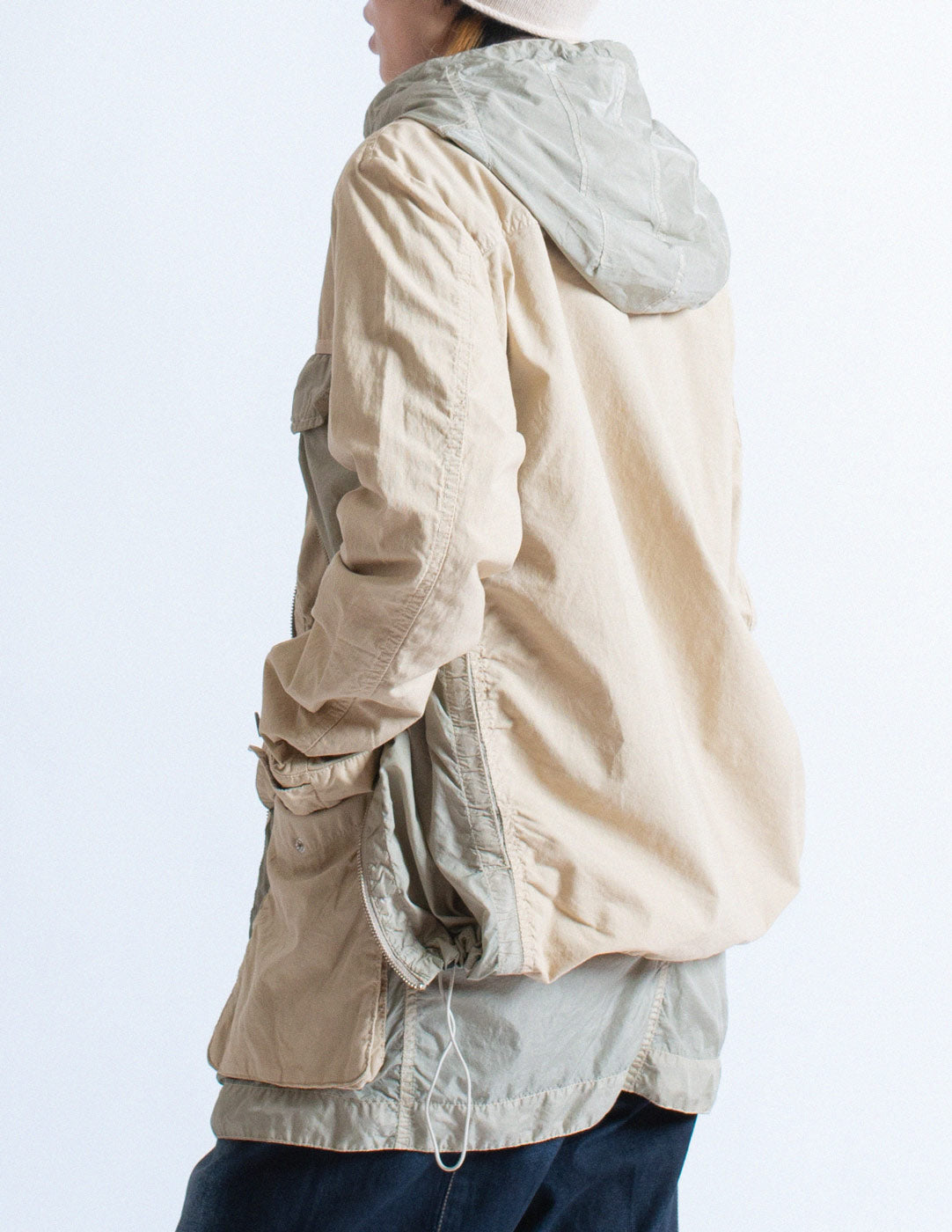 Marithé+François Girbaud layered utility jacket back detail