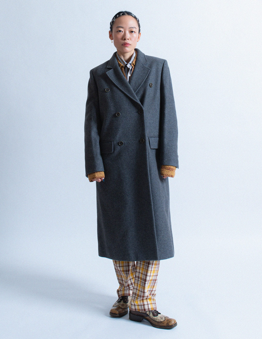 Miu Miu vintage charcoal gray wool coat