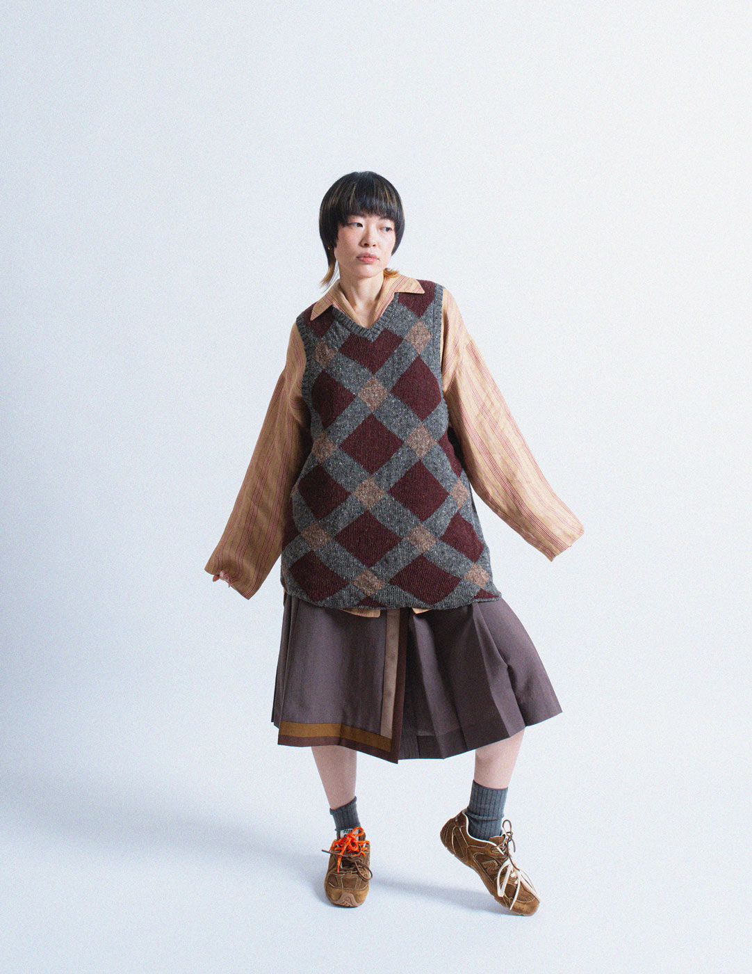 Comme des Garçons vintage argyle patterned knit vest