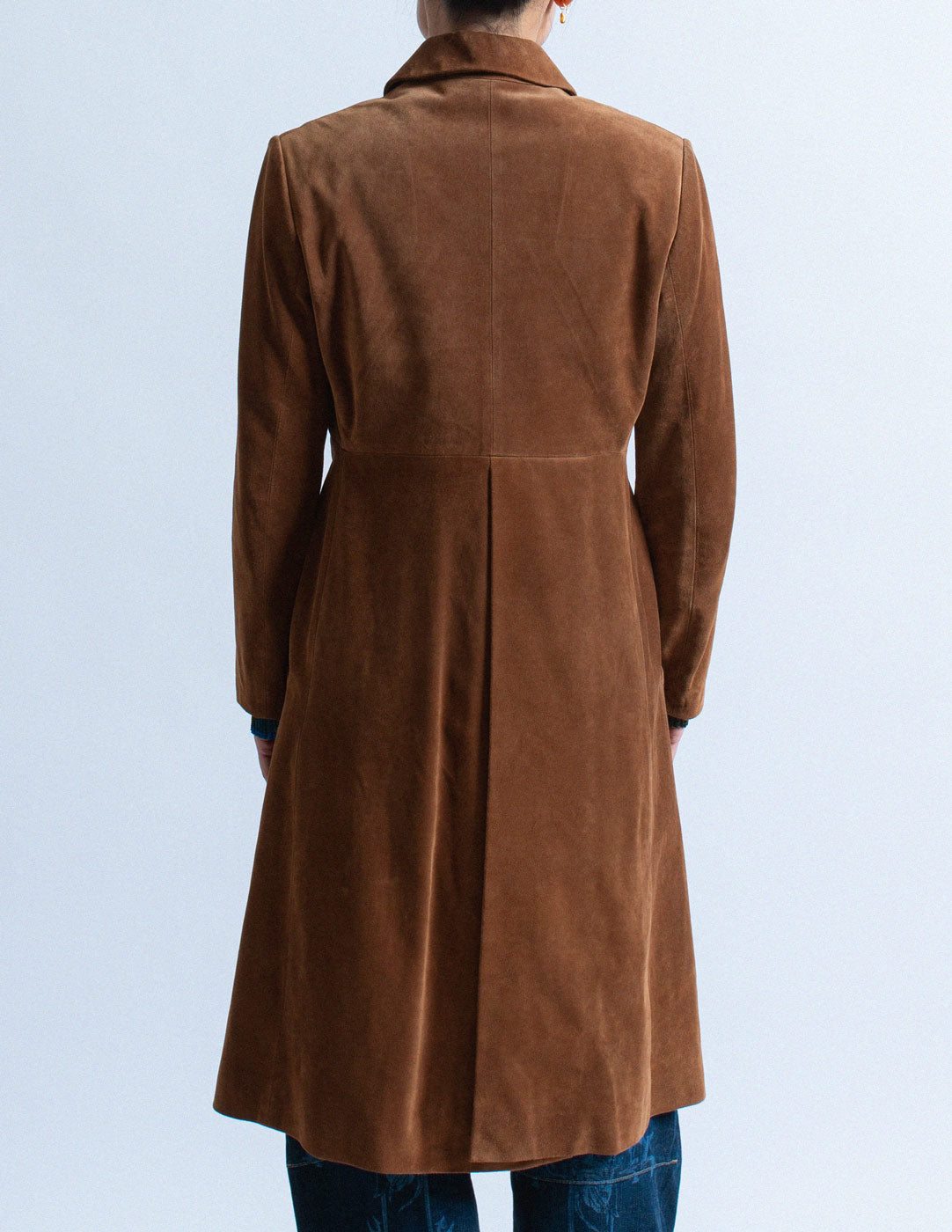 Alaïa brown suede coat back detail