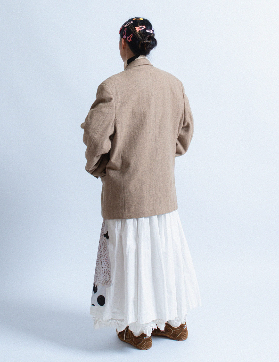 Comme des Garçons Homme Plus vintage khaki wool blazer back view