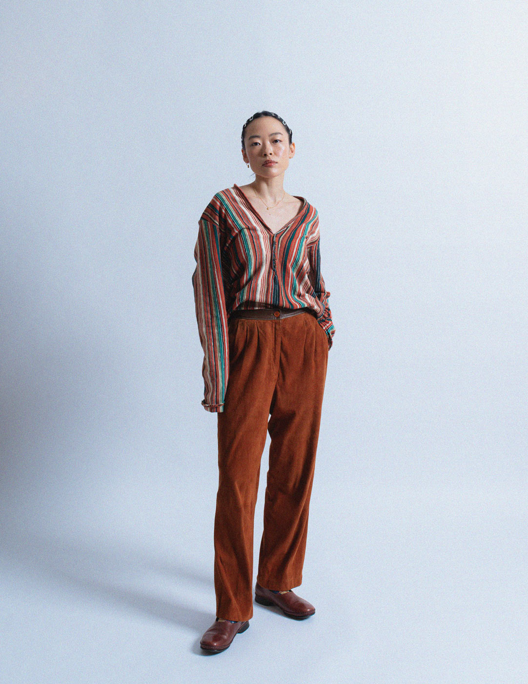 Gianfranco Ferré vintage burnt orange suede trousers