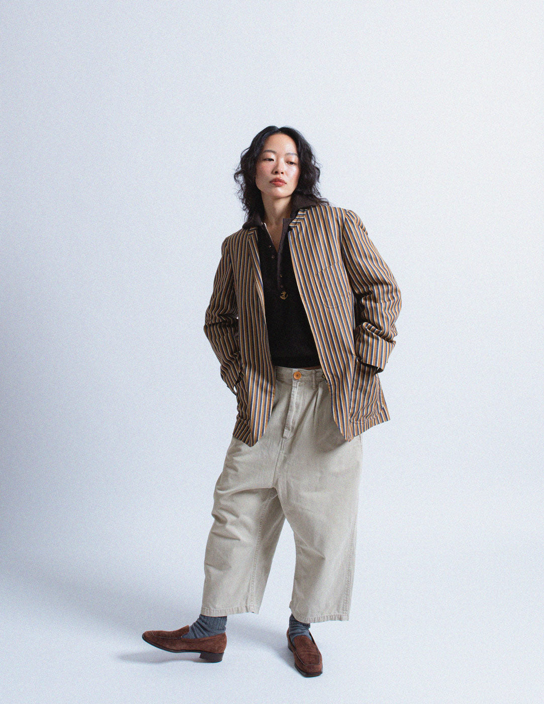 Kapital light khaki cotton work pants