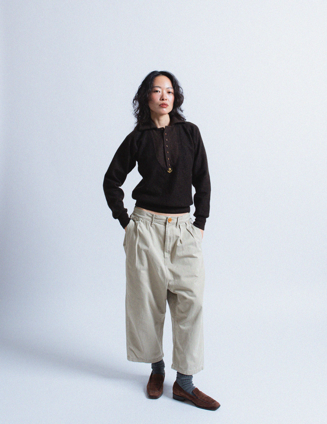 Kapital light khaki cotton work pants