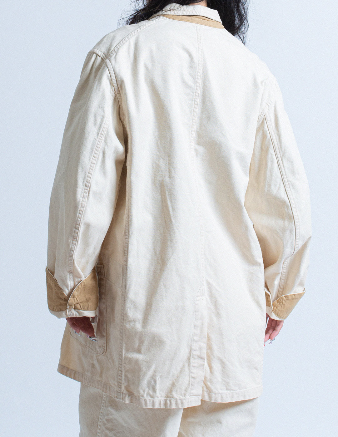 Kapital off white denim work jacket back detail