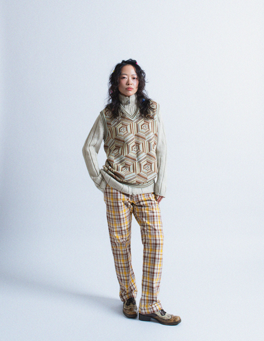 Missoni vintage multi-colored hexagon sweater vest