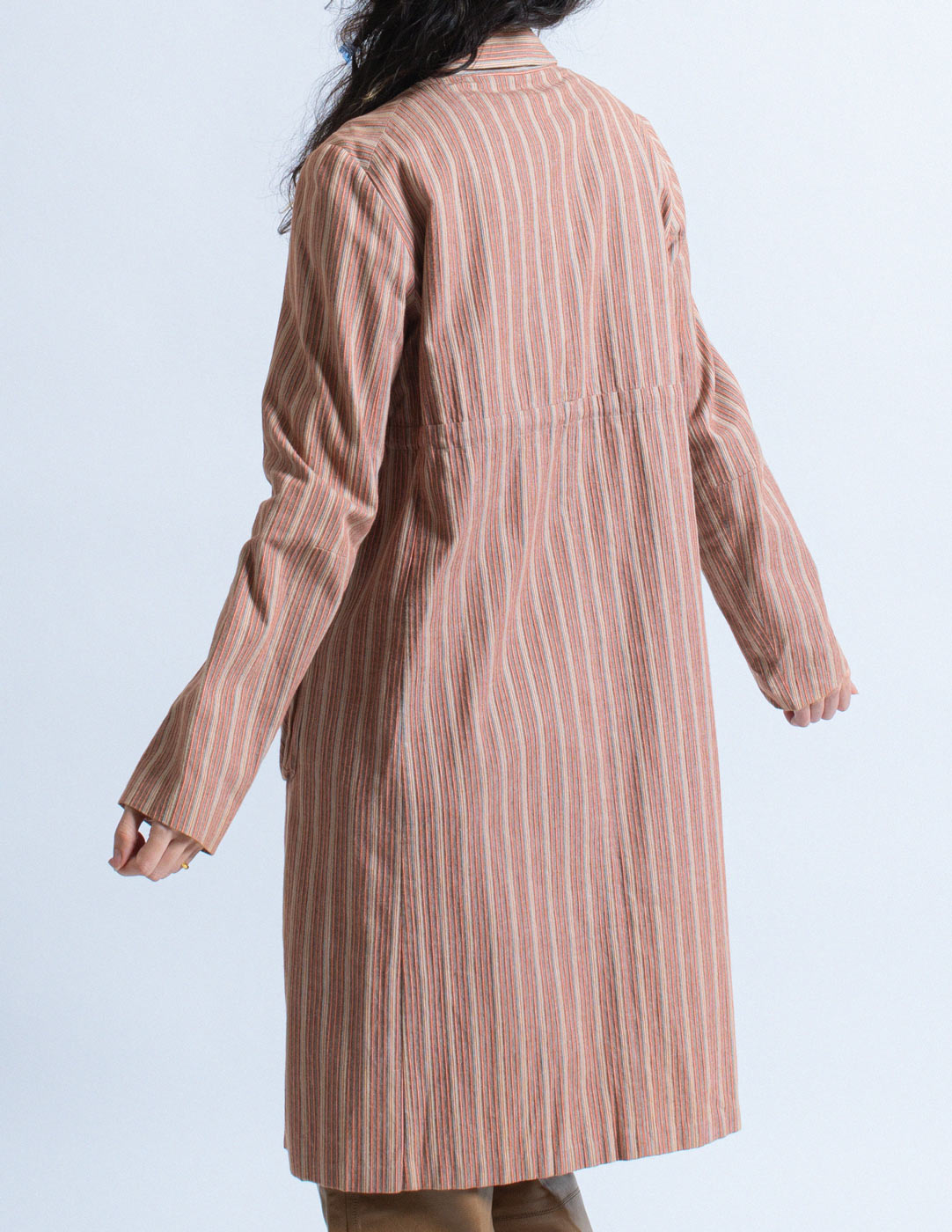 Romeo Gigli striped cotton jacket with tasseled buttons back detail