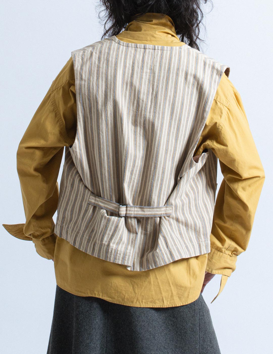 Romeo Gigli vintage striped cotton vest back detail