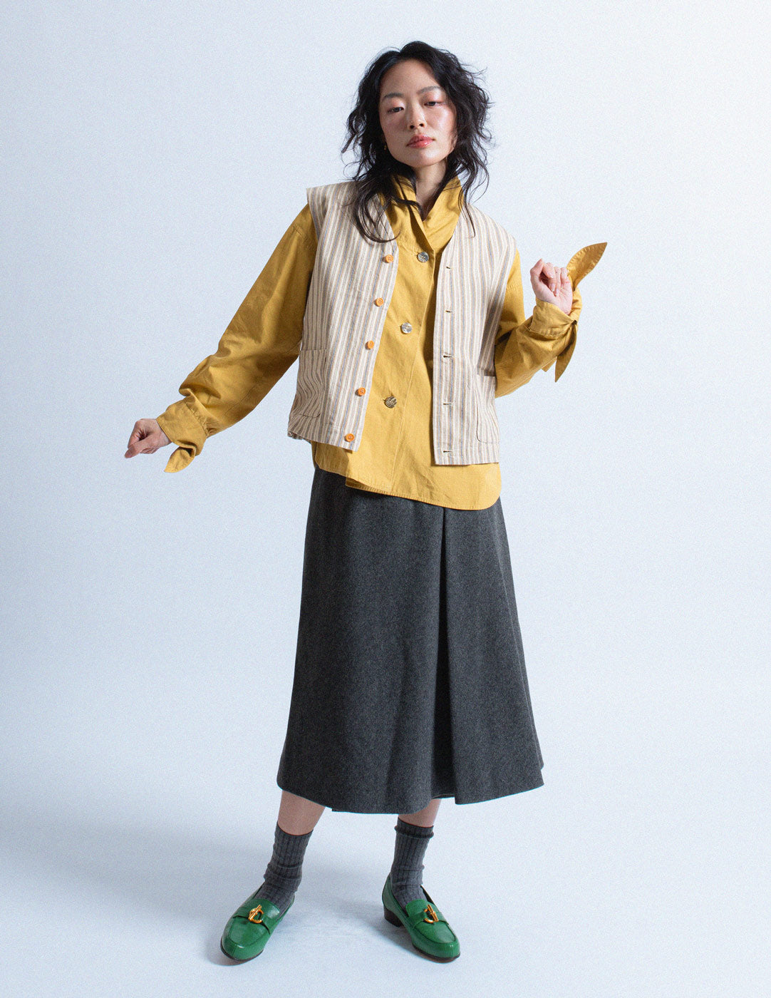 Romeo Gigli vintage striped cotton vest