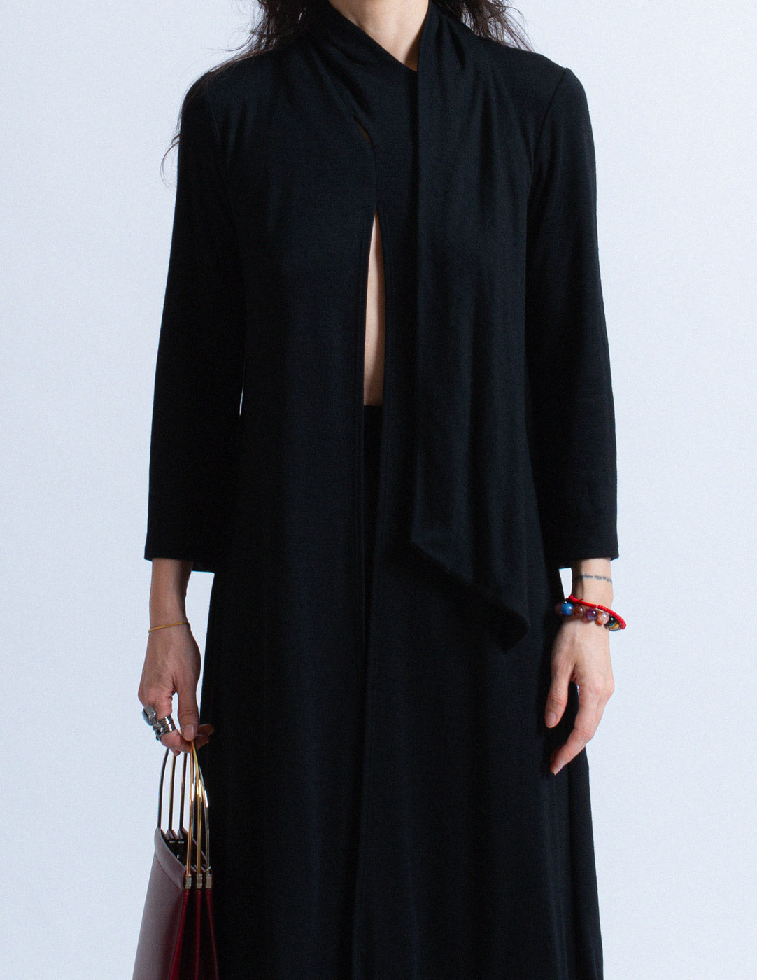 Sybilla vintage two-way wool dress with neck scarf detail