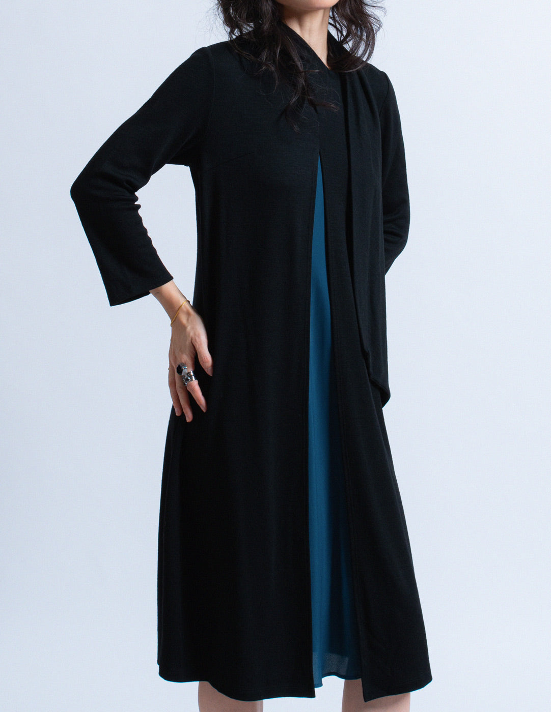 Sybilla vintage two-way wool dress with neck scarf detail