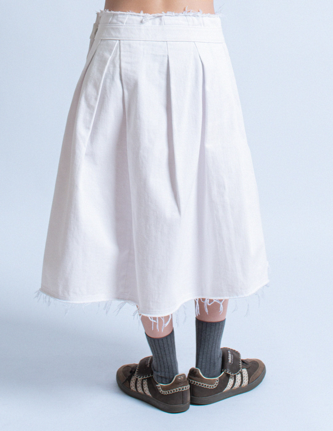 Comme des Garçons vintage white cotton balloon skirt back detail