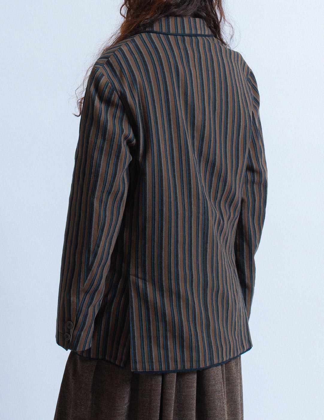 Romeo Gigli vintage striped wool blazer back detail