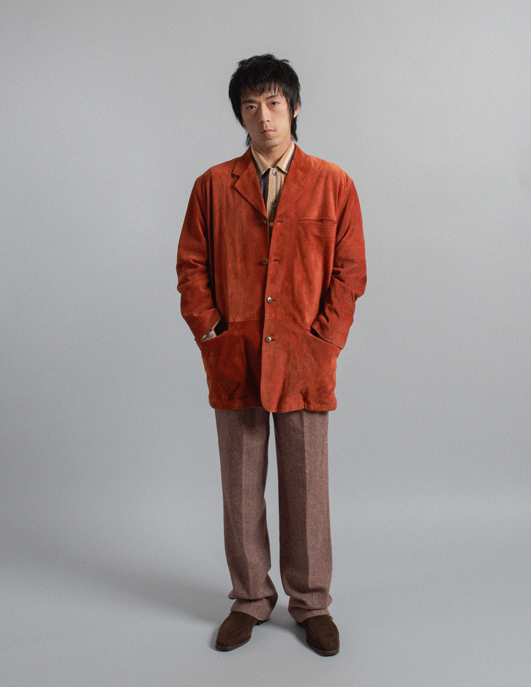 Christian Dior vintage brick red suede blazer