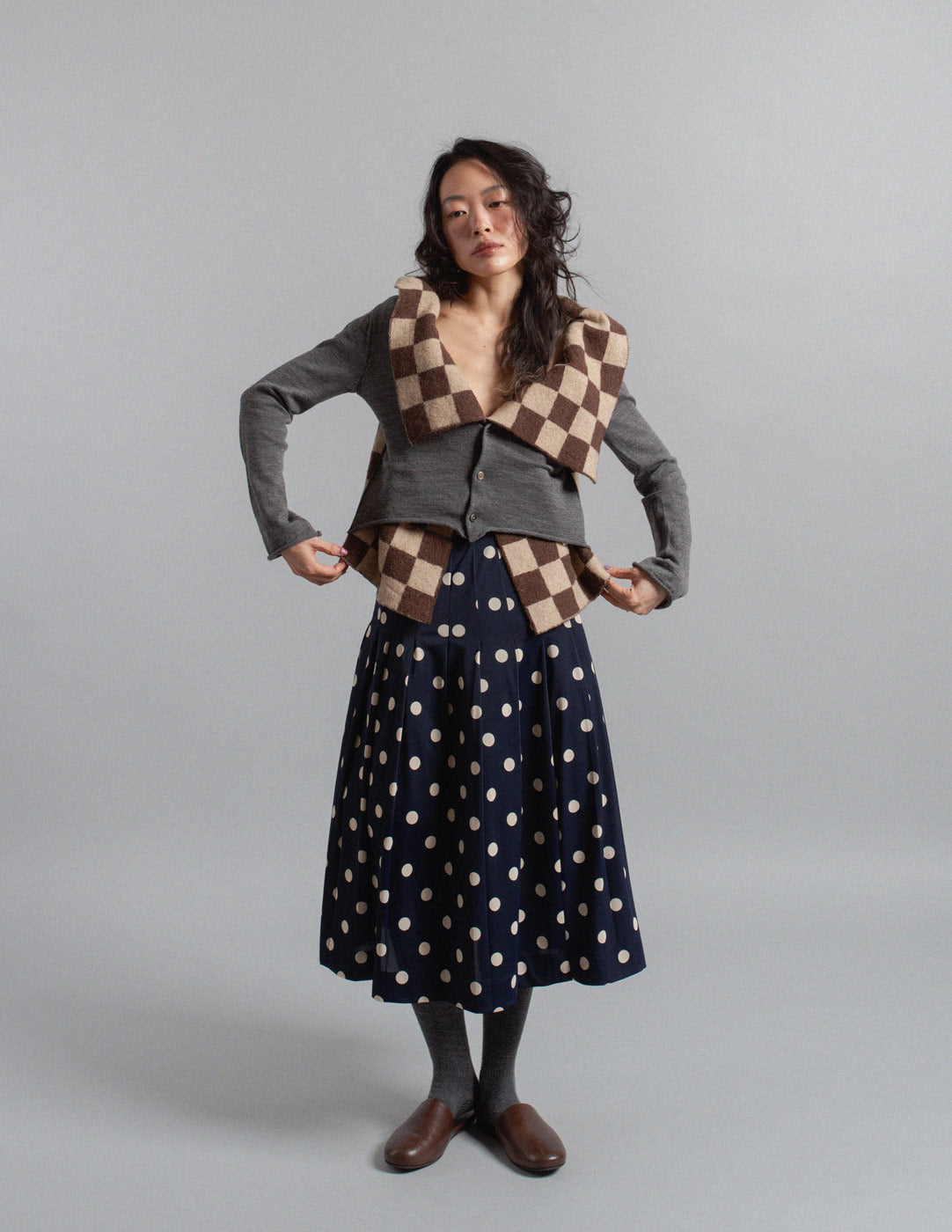 Comme des Garçons vintage multi-way wool check transformable cardigan