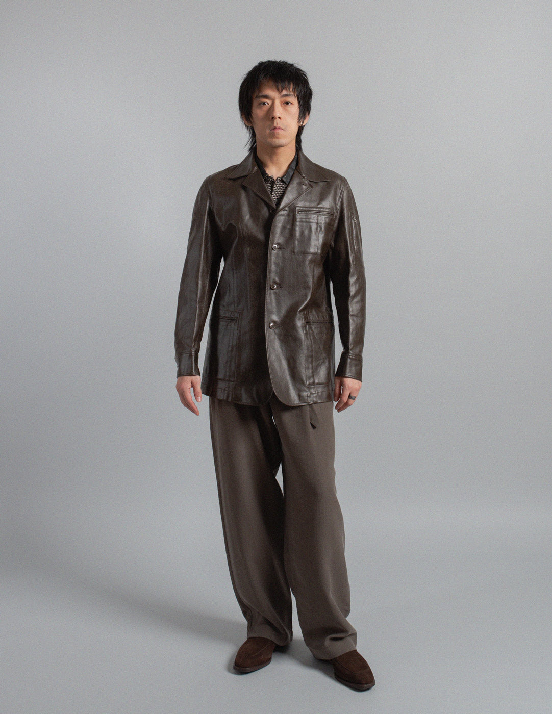 Issey Miyake vintage laminated cotton blazer