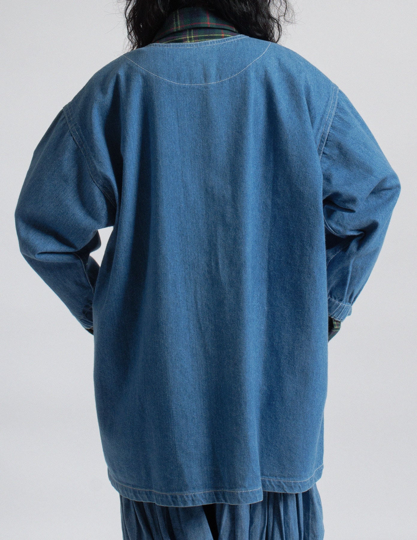 Issey Miyake vintage denim jacket with knot closure back detail