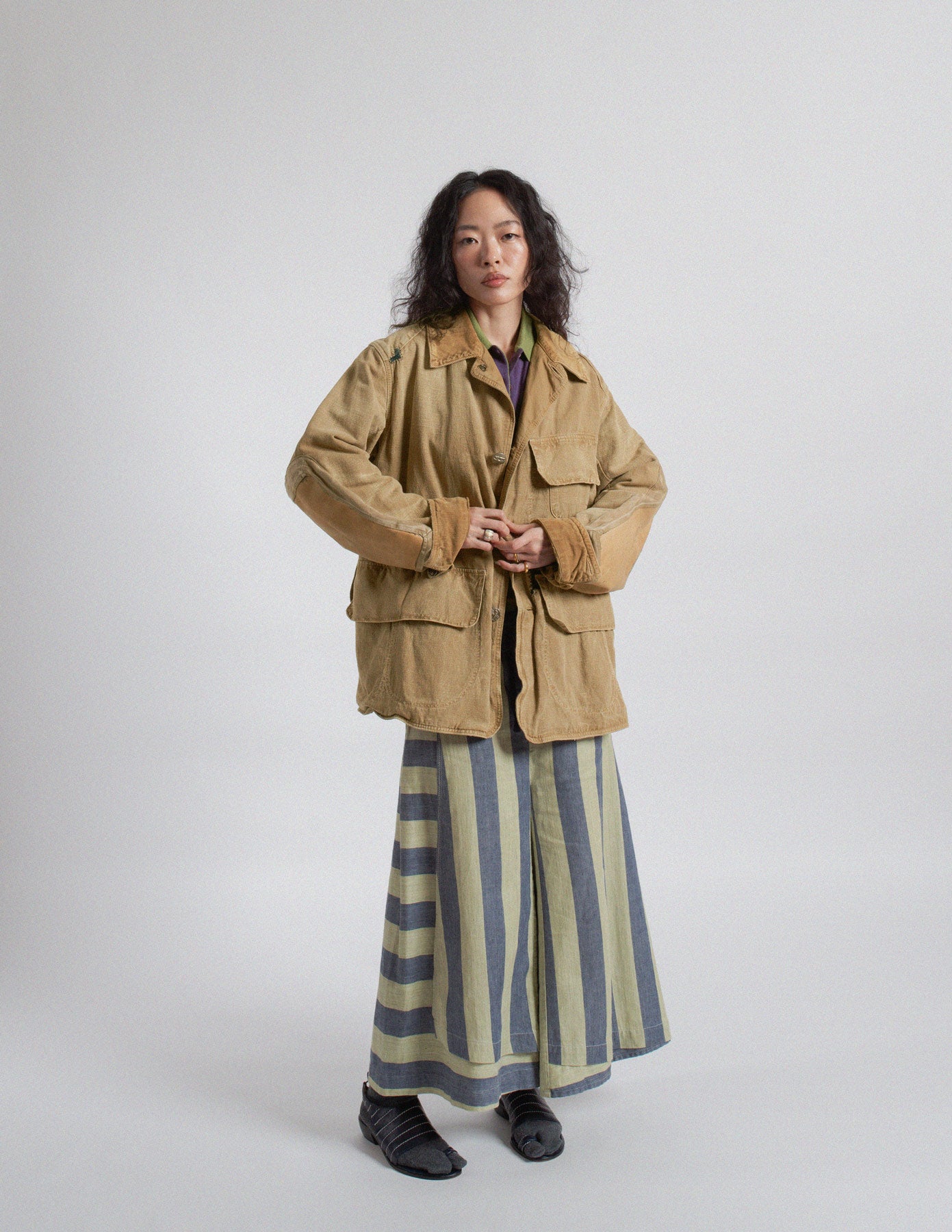 Kapital distressed canvas utility jacket 