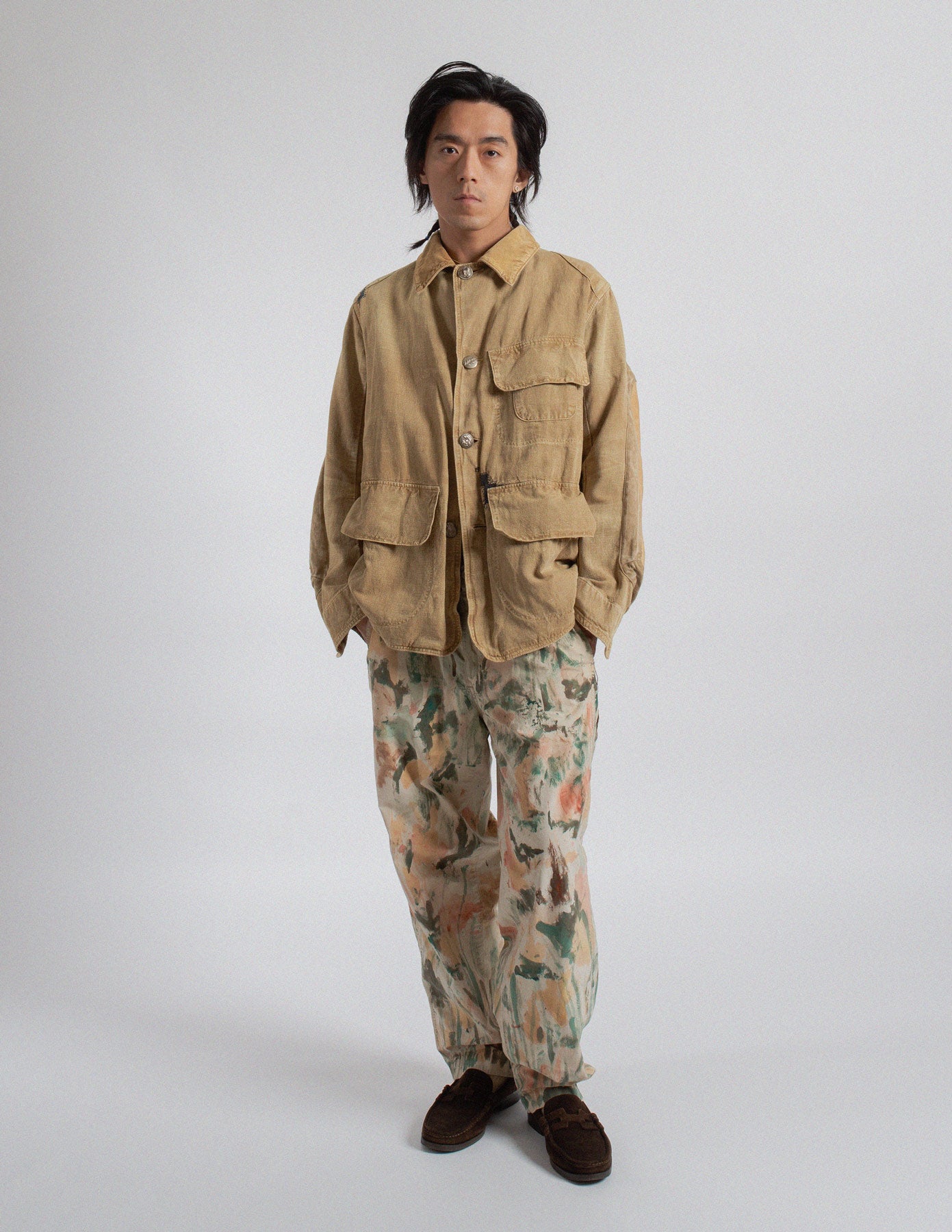 Kapital distressed canvas utility jacket 