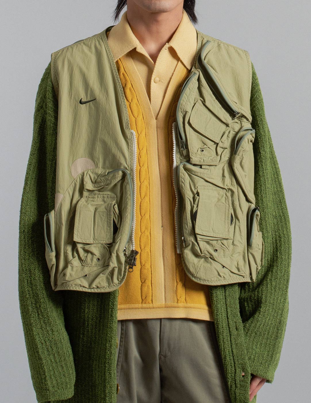 Nike ISPA utility multi-pocket technical vest detail