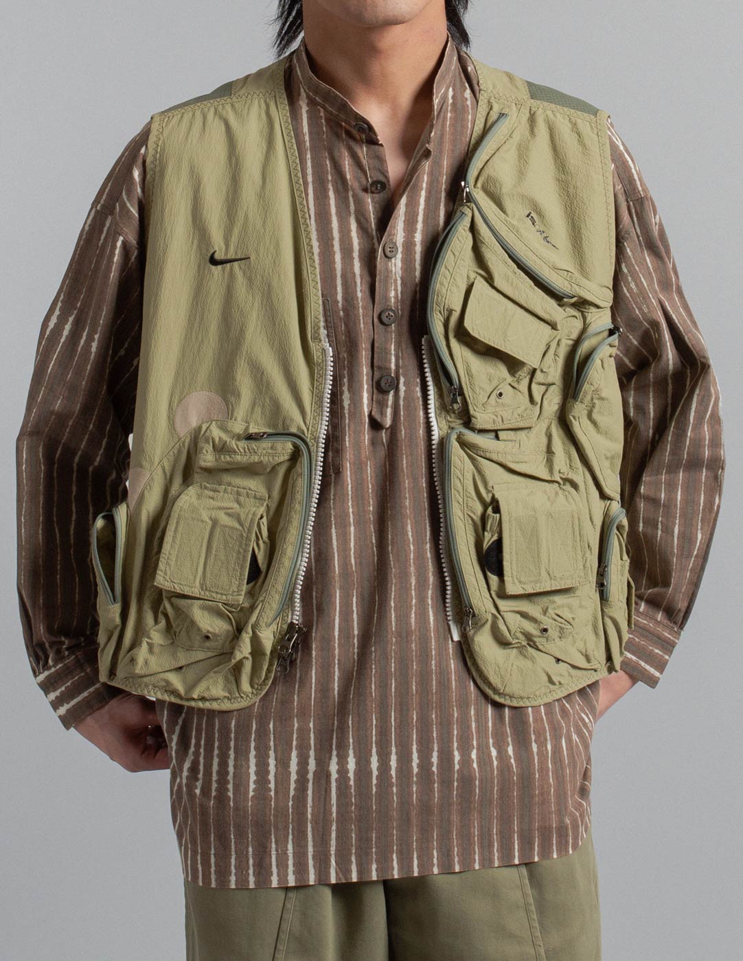 Nike ISPA utility multi-pocket technical vest detail