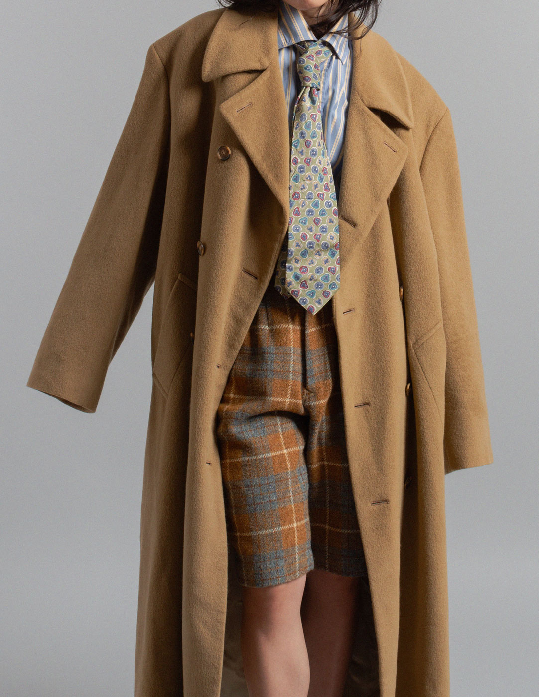 Yves Saint Laurent vintage abstract flower motif silk tie