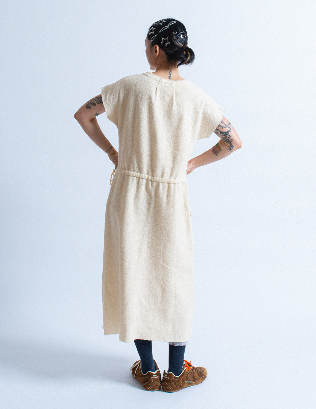 HAI Sporting Gear vintage cream felted wool dress back view