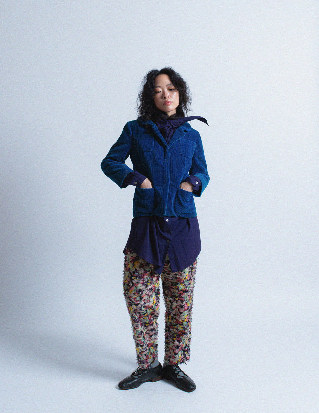 Marni blue corduroy blazer