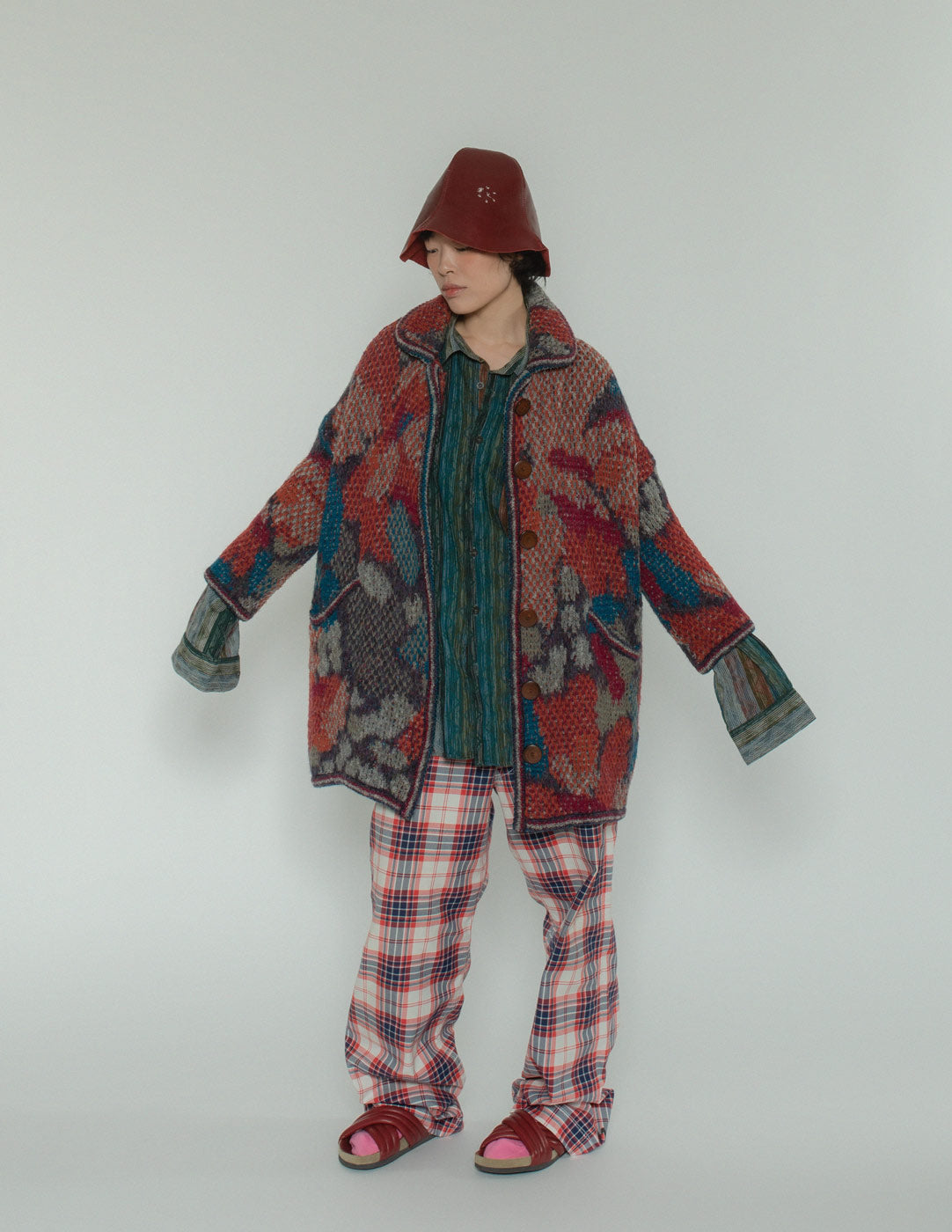 Missoni vintage abstract patterned cardi coat
