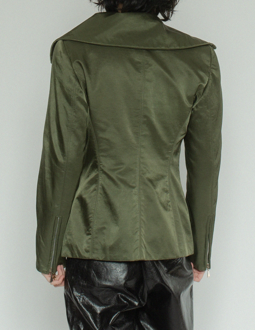 Claude Montana vintage multi-zipper jacket back detail