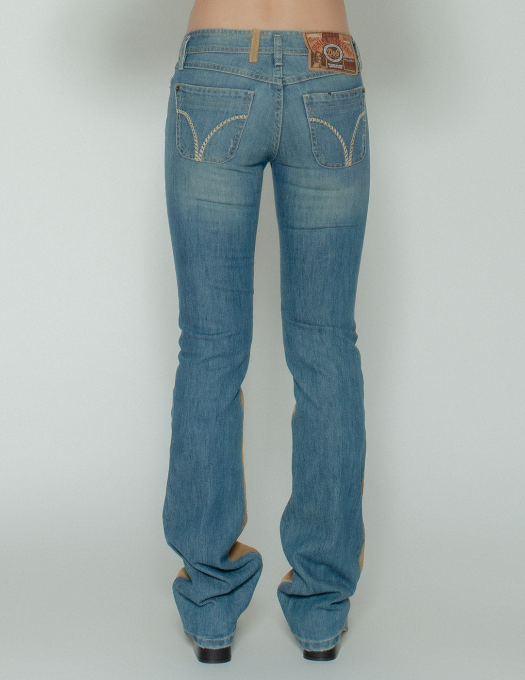 D&G vintage low-rise suede jeans back detail