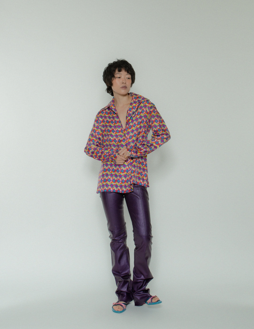 Shirts Emilio Pucci - Printed silk shirt with scarf - 66RJ0866752025