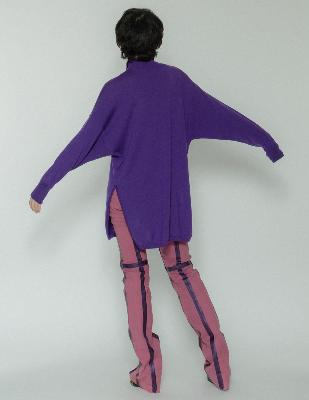 Gianni Versace vintage purple wool sweater back