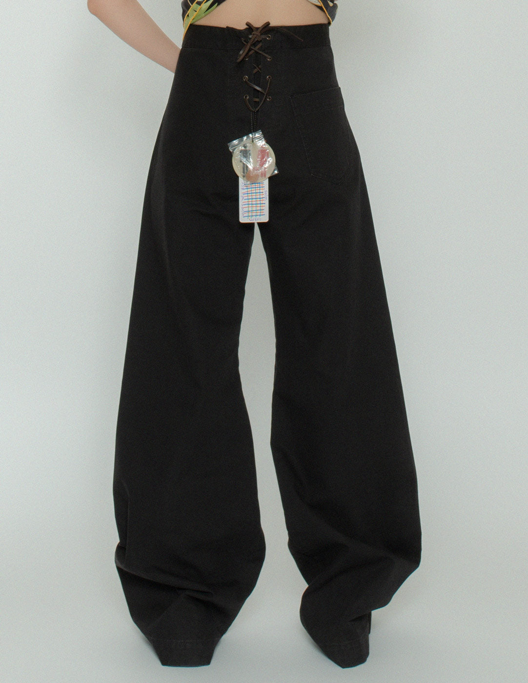 Jean Paul Gaultier structured cotton sailor trousers back detail