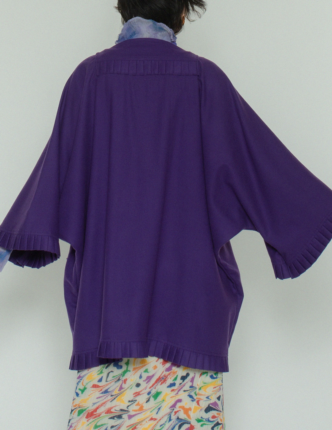 Laura Biagiotti vintage purple wool jacket back detail