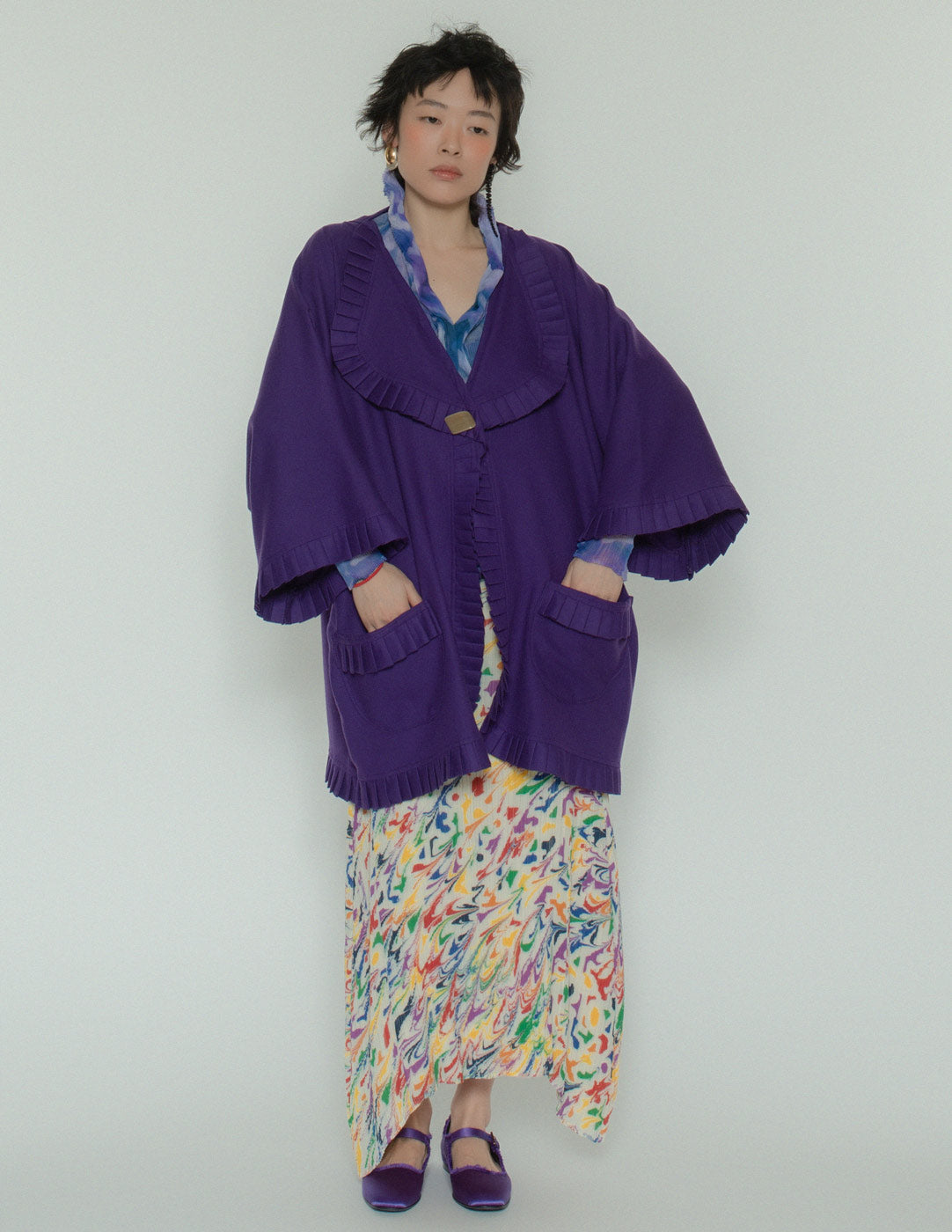 Laura Biagiotti vintage purple wool jacket